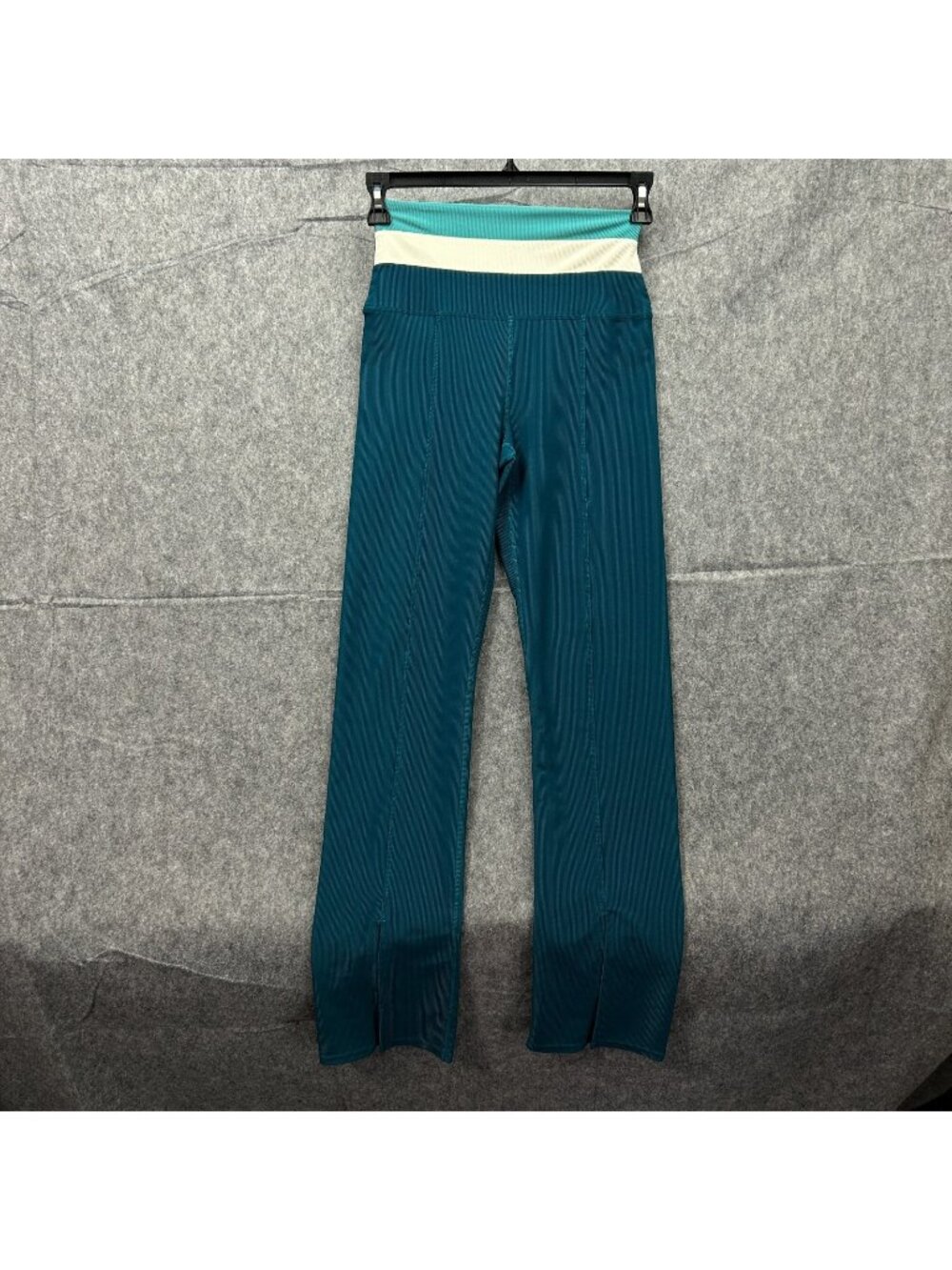 Beach Riot Sport Amalfi Sport Slim Flare Ribbed Leggings Women's Size M Teal